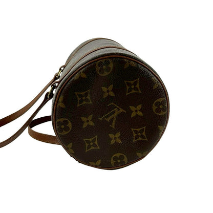 Louis Vuitton Vintage Papillon 25 Monogram Leather Mini Boston Bag Brown — view 5