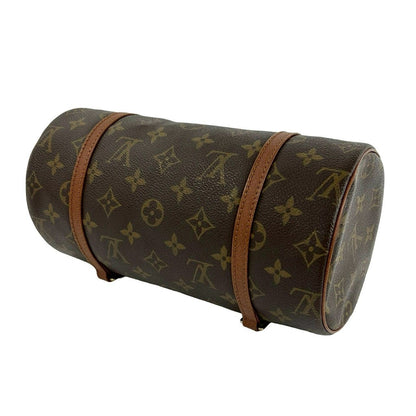 Louis Vuitton Vintage Papillon 25 Monogram Leather Mini Boston Bag Brown — view 8