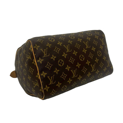 Louis Vuitton Vintage Speedy 30 Monogram Leather Mini Boston Bag Brown — view 7