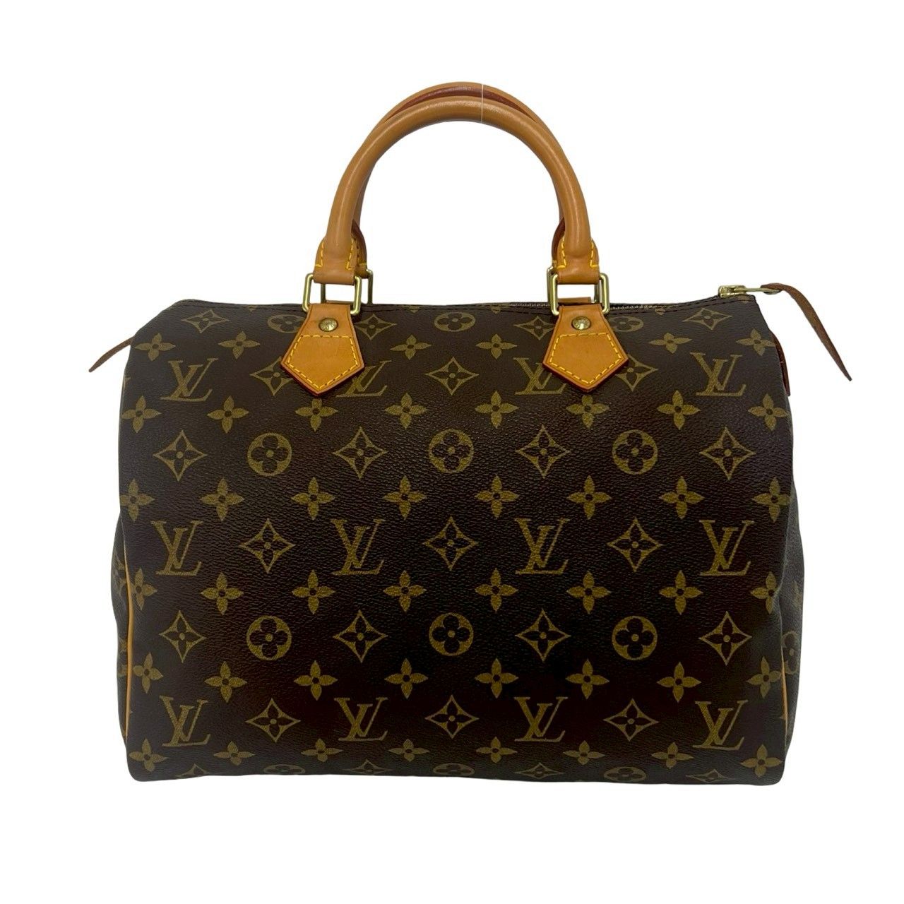 Louis Vuitton Vintage Speedy 30 Monogram Leather Mini Boston Bag Brown — view 3