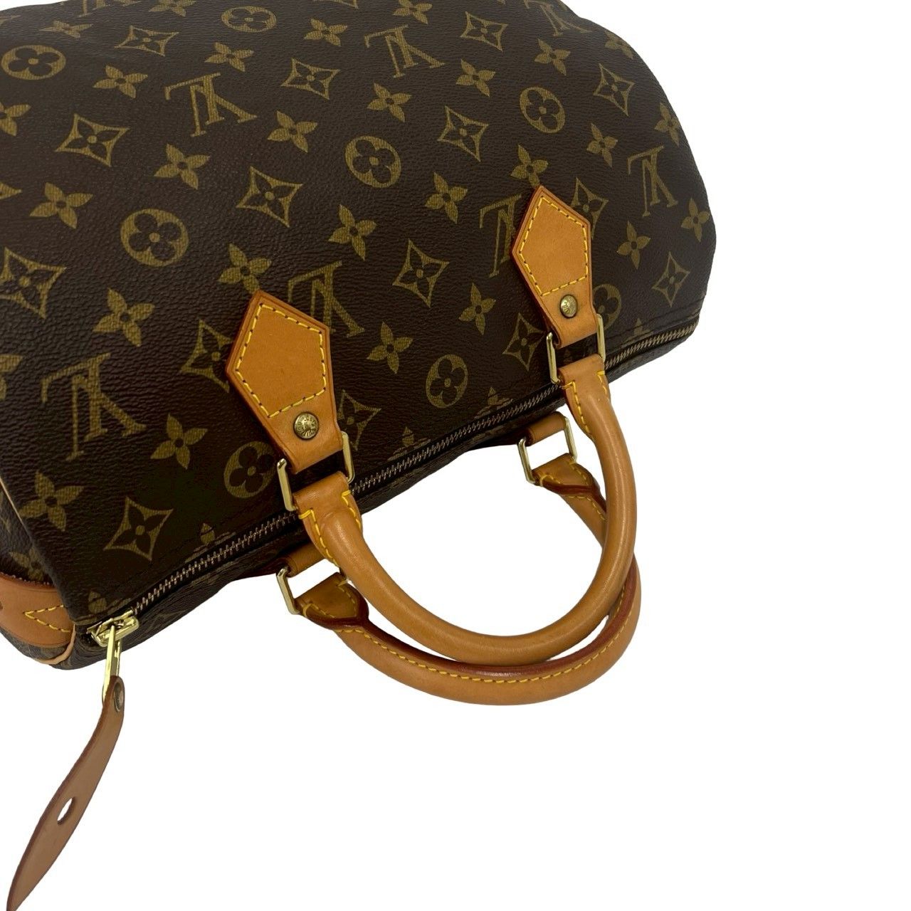 Louis Vuitton Vintage Speedy 30 Monogram Leather Mini Boston Bag Brown — view 4