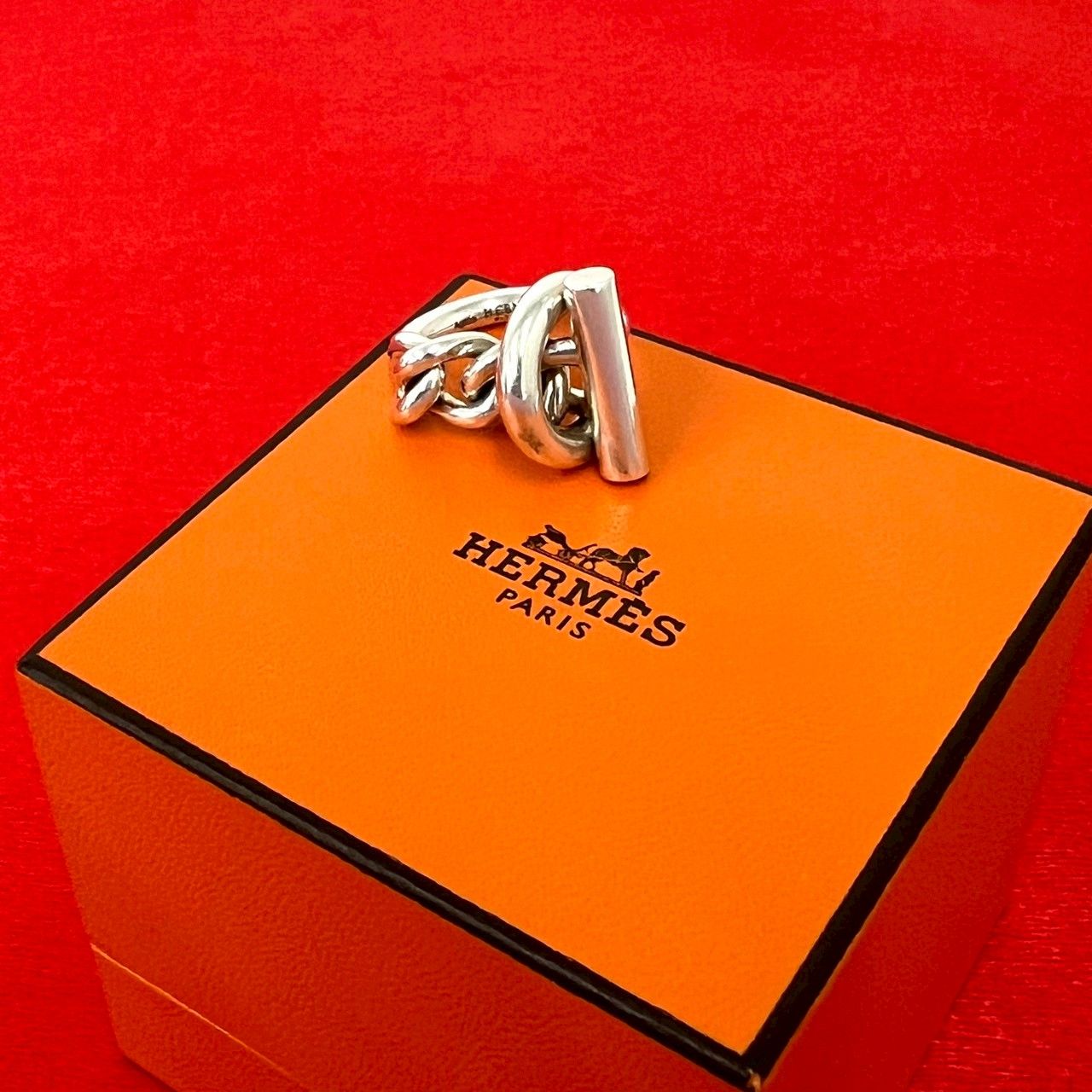Hermes Croisette Ring 925 Sterling Silver