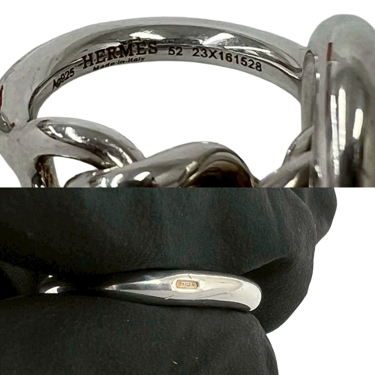Hermes Croisette Ring 925 Sterling Silver — view 3