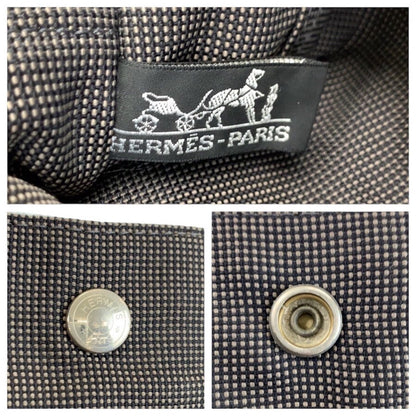 Hermes Her Line Gray Silver Polyamide Polyester Tote — view 3