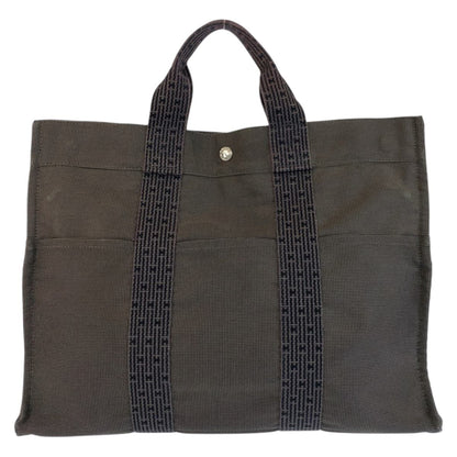 Hermes Her Line Gray Silver Polyamide Polyester Tote — view 2