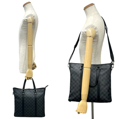 Louis Vuitton Tadao Damier Graphite Leather 2-Way Mini Tote Shoulder Bag Black — view 2