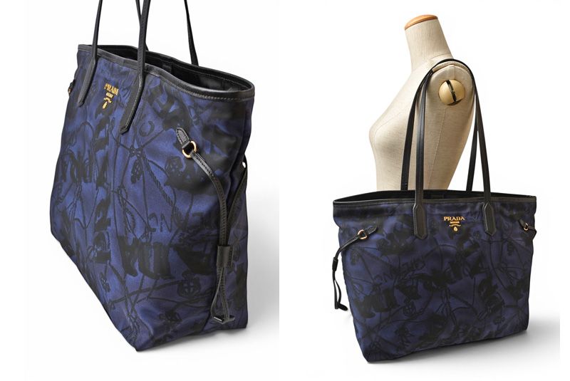 Prada Tote Nylon Baltico Blue — view 4