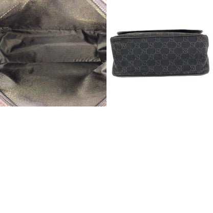 Gucci Dark Brown Silver GG Canvas Leather Shoulder — view 9