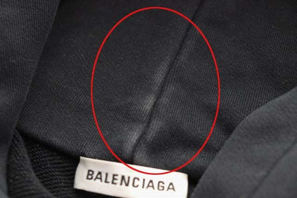 Balenciaga Black S BB Logo Print Pullover Hoodie — view 6