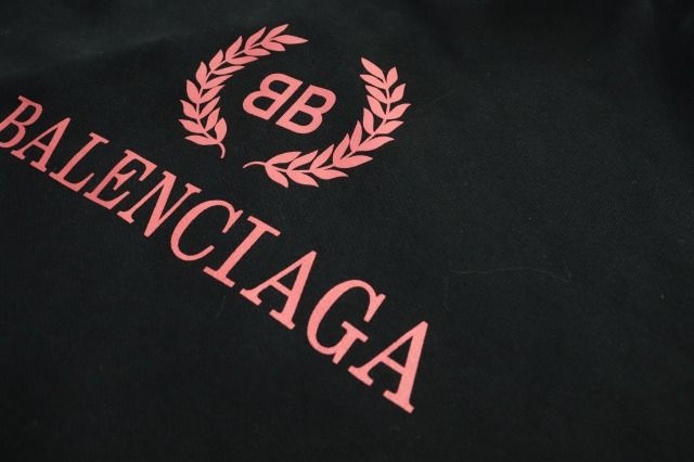 Balenciaga Black S BB Logo Print Pullover Hoodie — view 3