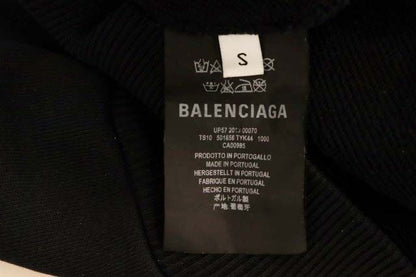 Balenciaga Black S BB Logo Print Pullover Hoodie — view 8