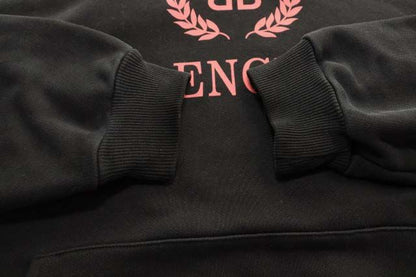 Balenciaga Black S BB Logo Print Pullover Hoodie — view 5