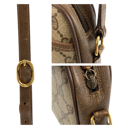 Gucci Vintage Sherry Line Beige GG Supreme Canvas 116 02 089 Shoulder — view 5