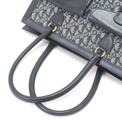 Dior Handbag Trotter Canvas Leather Vintage BO B Navy — view 5