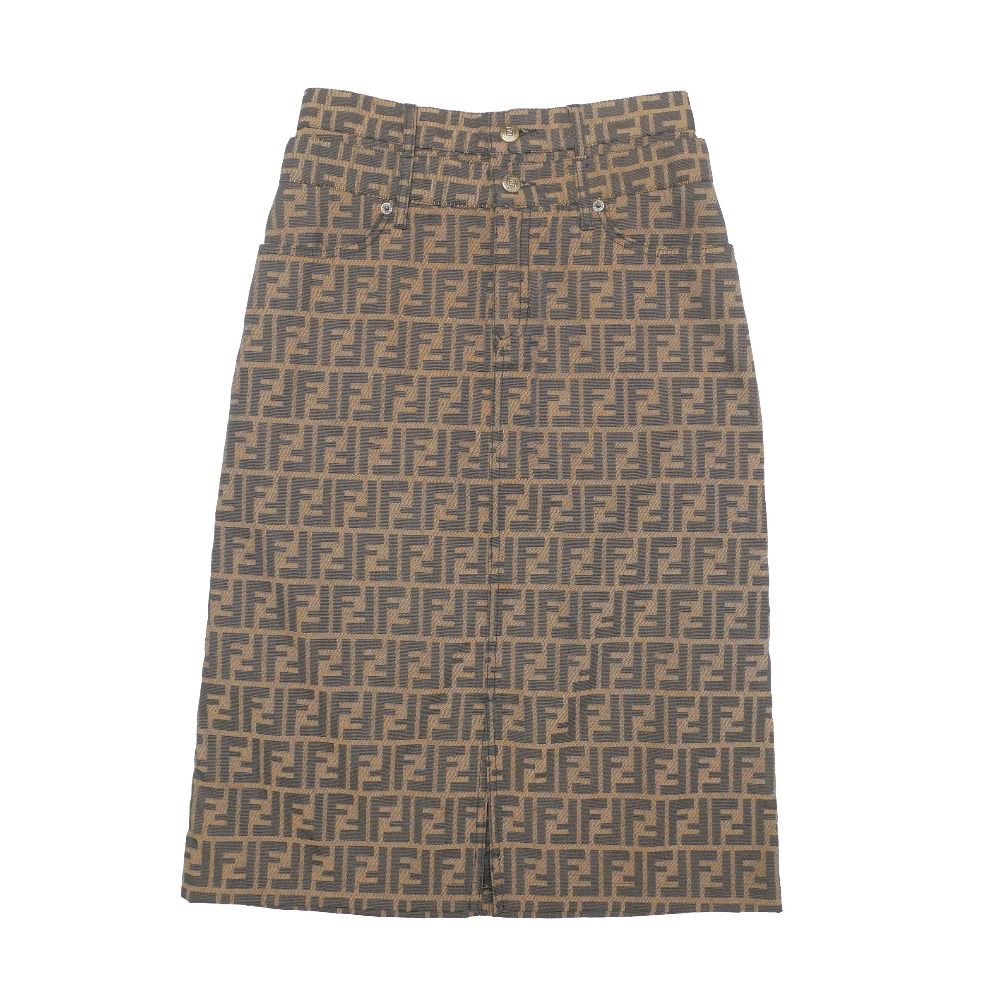 Fendi Vintage Skirt 42 36 28 Zucca Tight