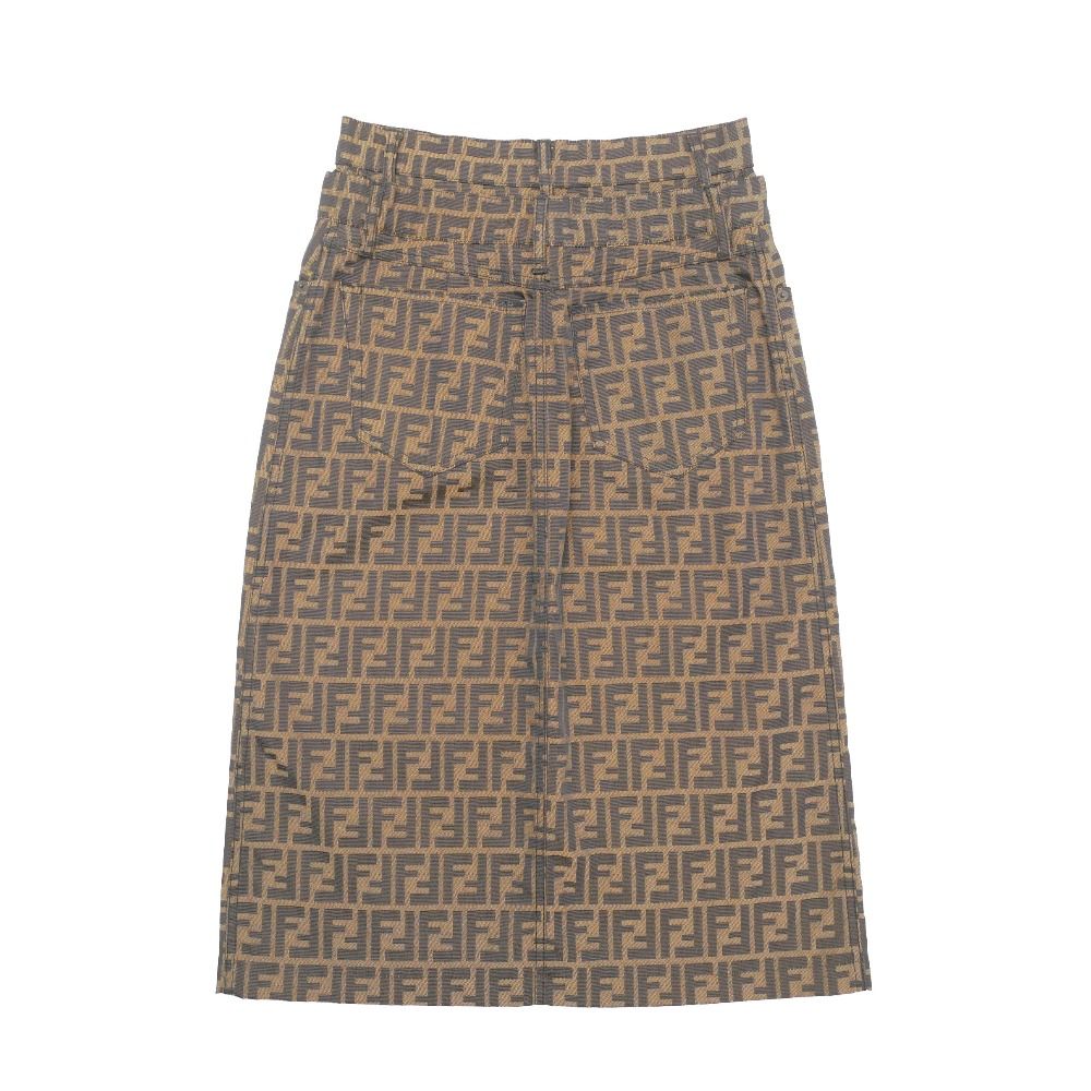 Fendi Vintage Skirt 42 36 28 Zucca Tight — view 2