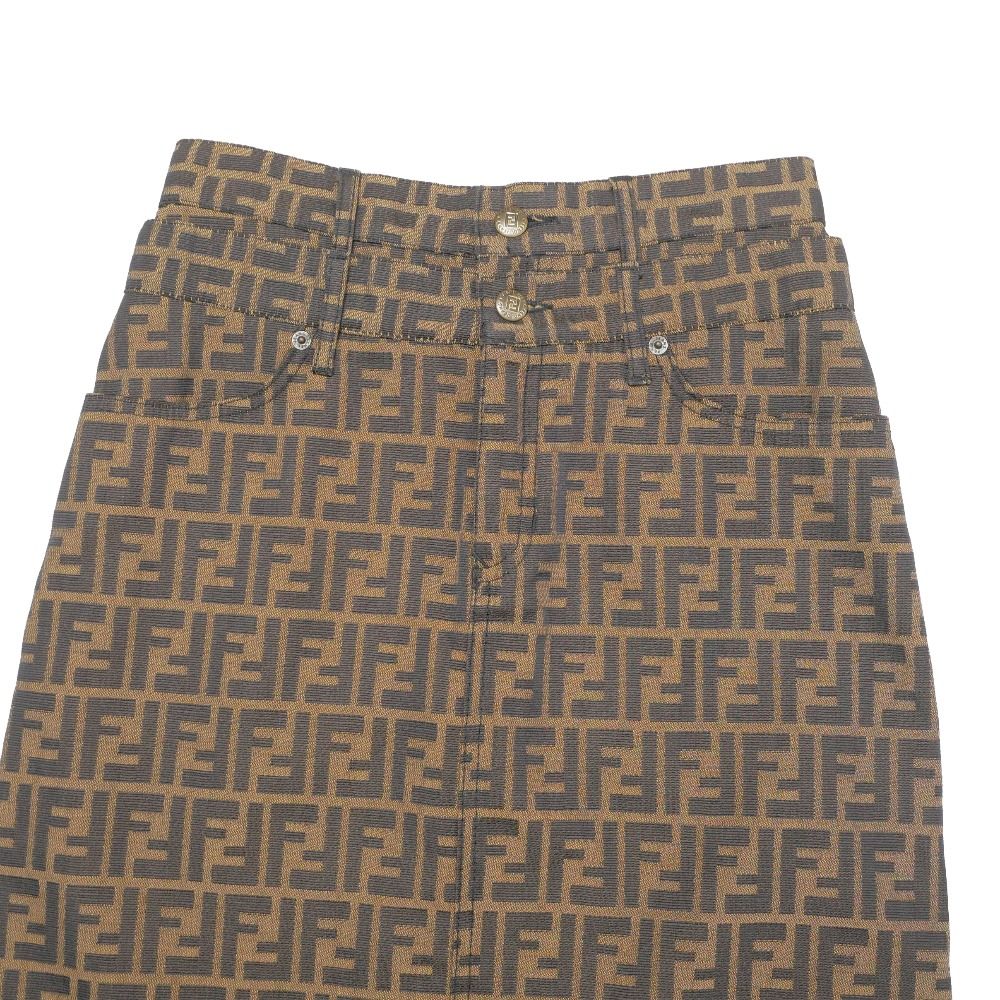 Fendi Vintage Skirt 42 36 28 Zucca Tight — view 3