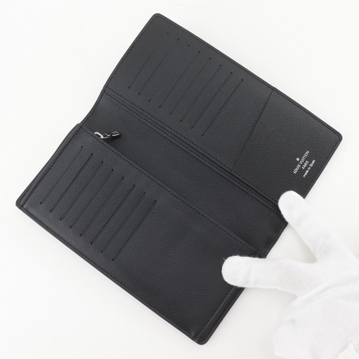 Louis Vuitton Portefeuille Brazza Monogram Eclipse Black Wallet — view 5