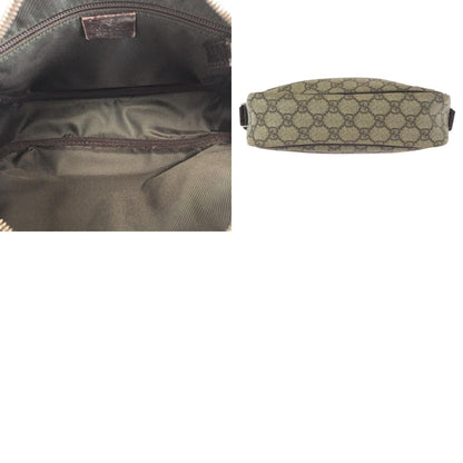 Gucci Beige Brown Silver GG Supreme Canvas Leather Shoulder — view 9