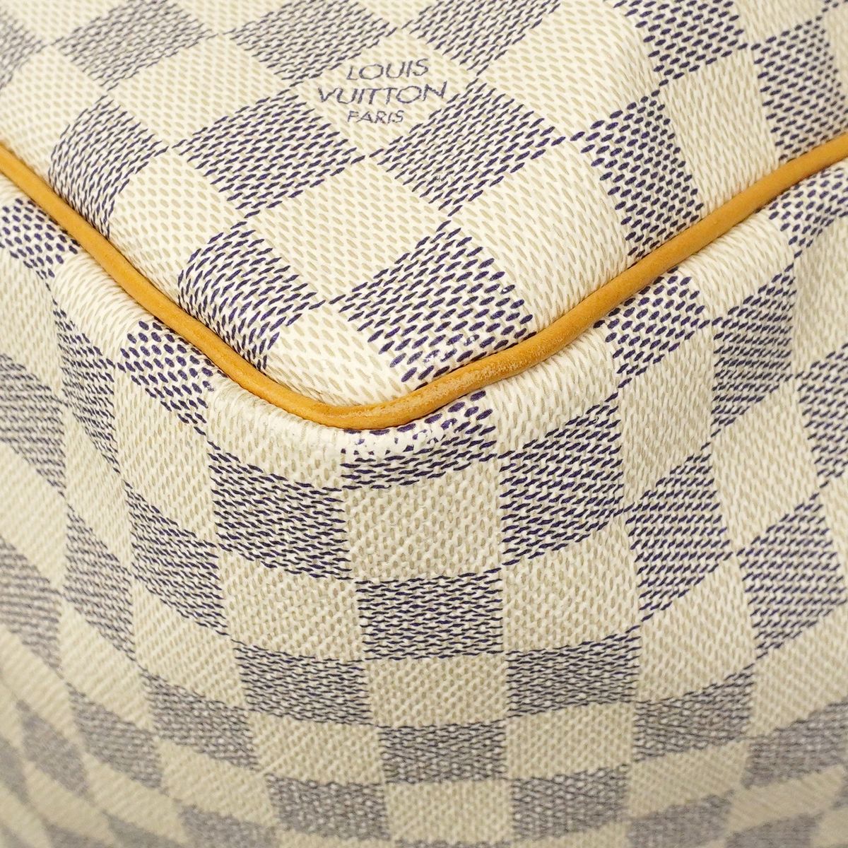 Louis Vuitton Boston Bag Damier Azur Keepall Bandouliere 55 White — view 8
