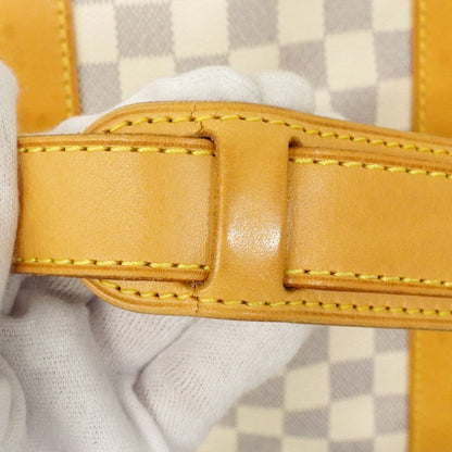 Louis Vuitton Boston Bag Damier Azur Keepall Bandouliere 55 White — view 7