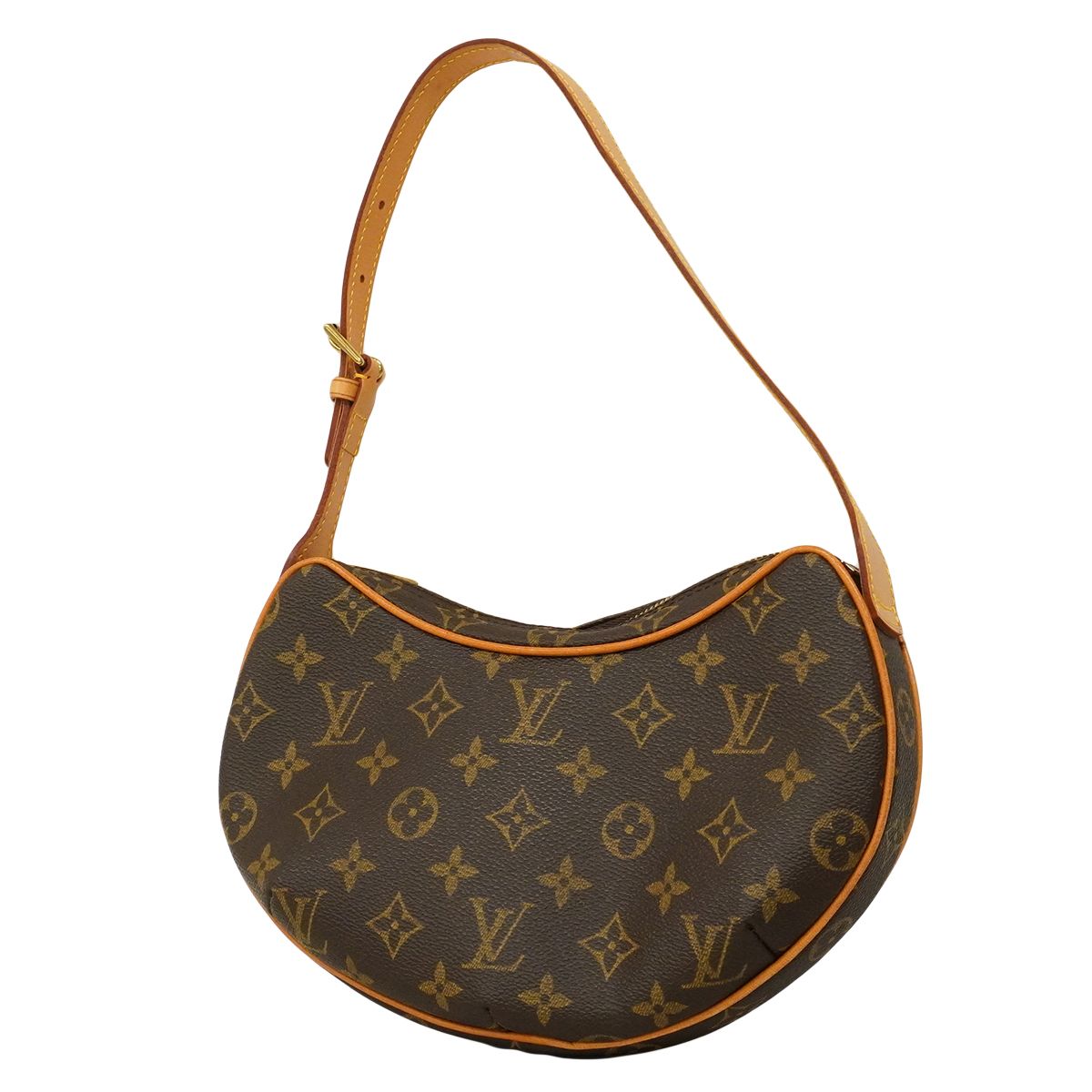 Louis Vuitton Shoulder Bag Monogram Pochette Croissant Brown