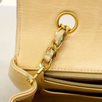 Chanel Shoulder Bag Diana Lambskin Beige Gold — view 9