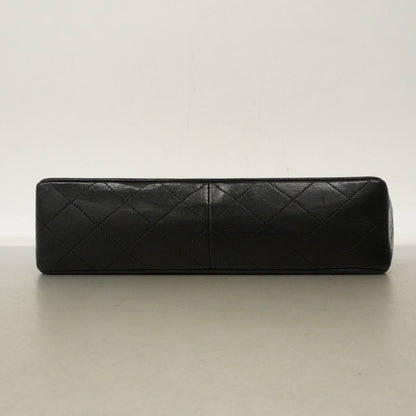 Chanel Shoulder Bag Quilted Lambskin Black Gold — view 3