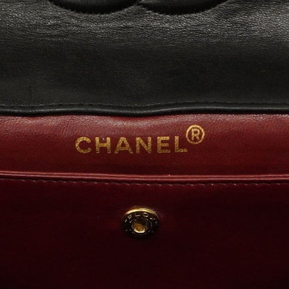 Chanel Shoulder Bag Quilted Lambskin Black Gold — view 5