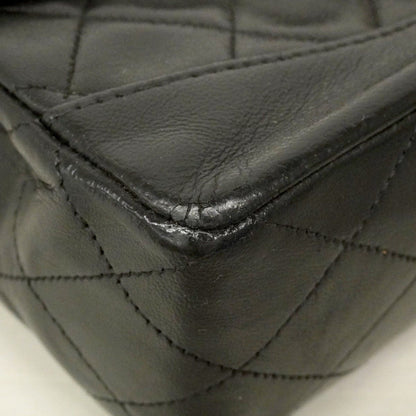 Chanel Shoulder Bag Quilted Lambskin Black Gold — view 6