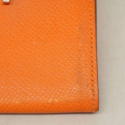 Hermes Business Card Holder Bearn Veau Epsom Orange Silver — view 8