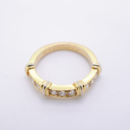Cartier Ring Contessa 18k Yellow Gold 18k White Diamond — view 3