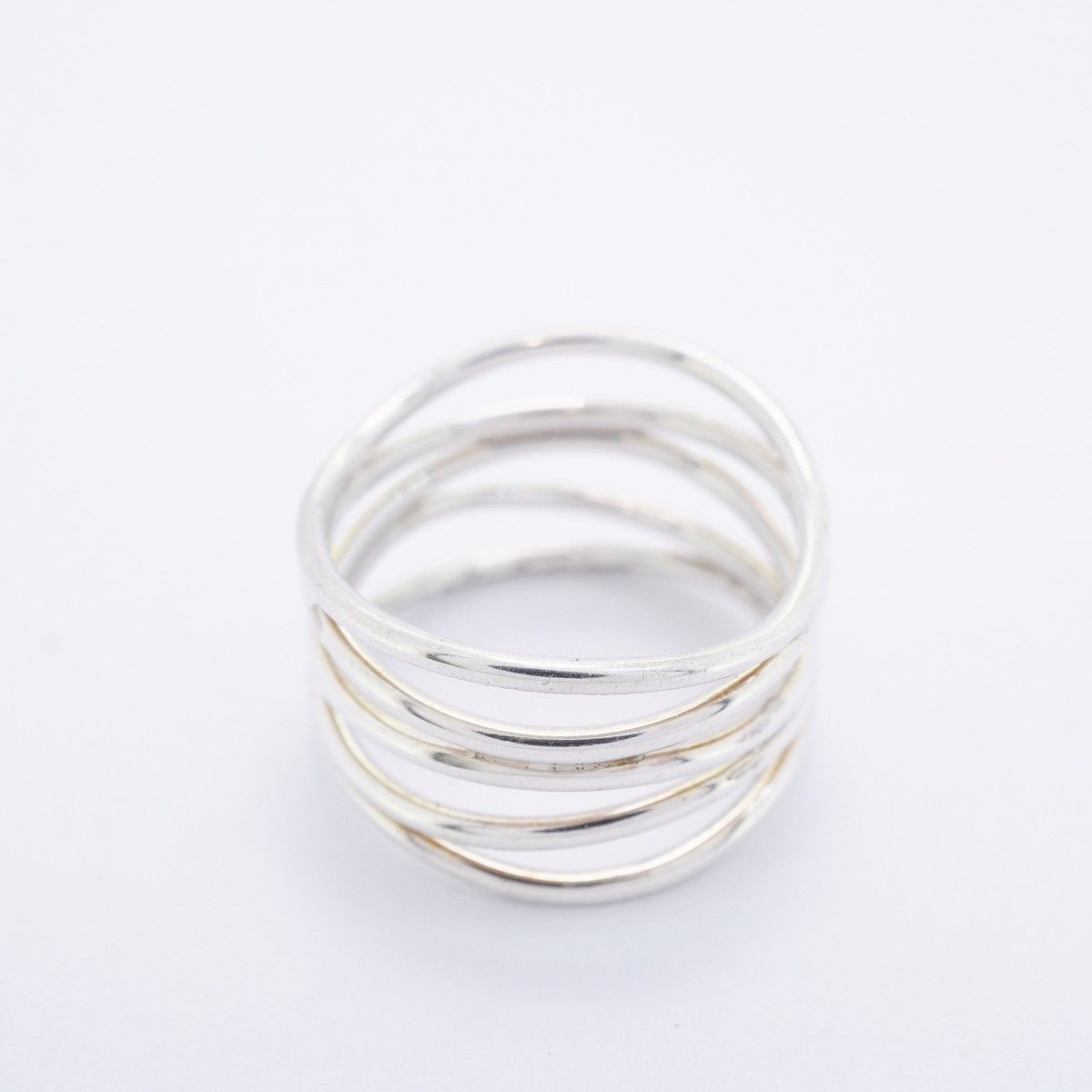 Tiffany & Co Ring Wave Row 925 Sterling Silver — view 3