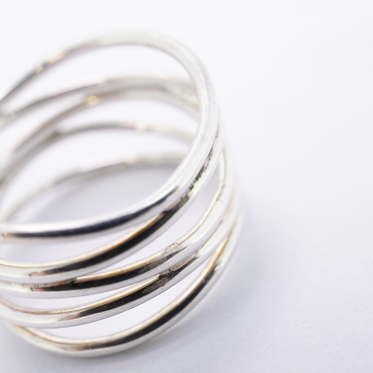 Tiffany & Co Ring Wave Row 925 Sterling Silver — view 9