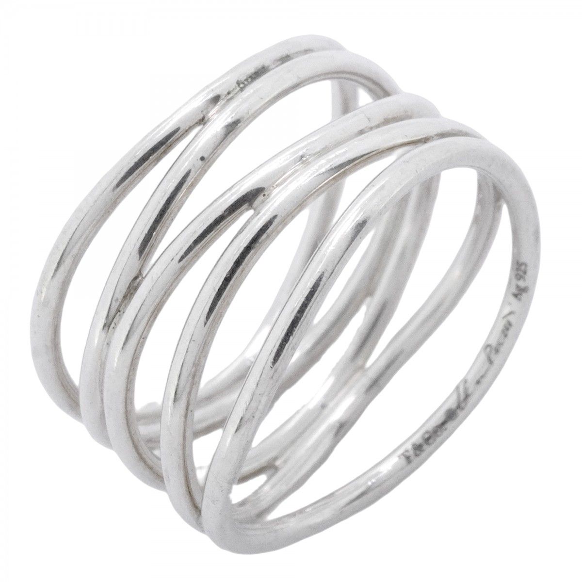 Tiffany & Co Ring Wave Row 925 Sterling Silver