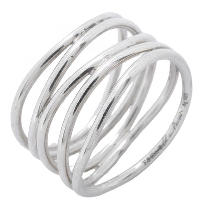 Tiffany & Co Ring Wave Row 925 Sterling Silver