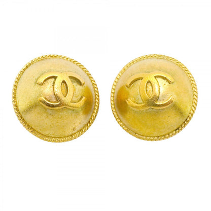 Chanel Earrings Vintage CC Logo Round