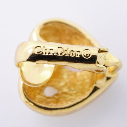 Dior Earrings Heart Motif Gold Plated — view 4