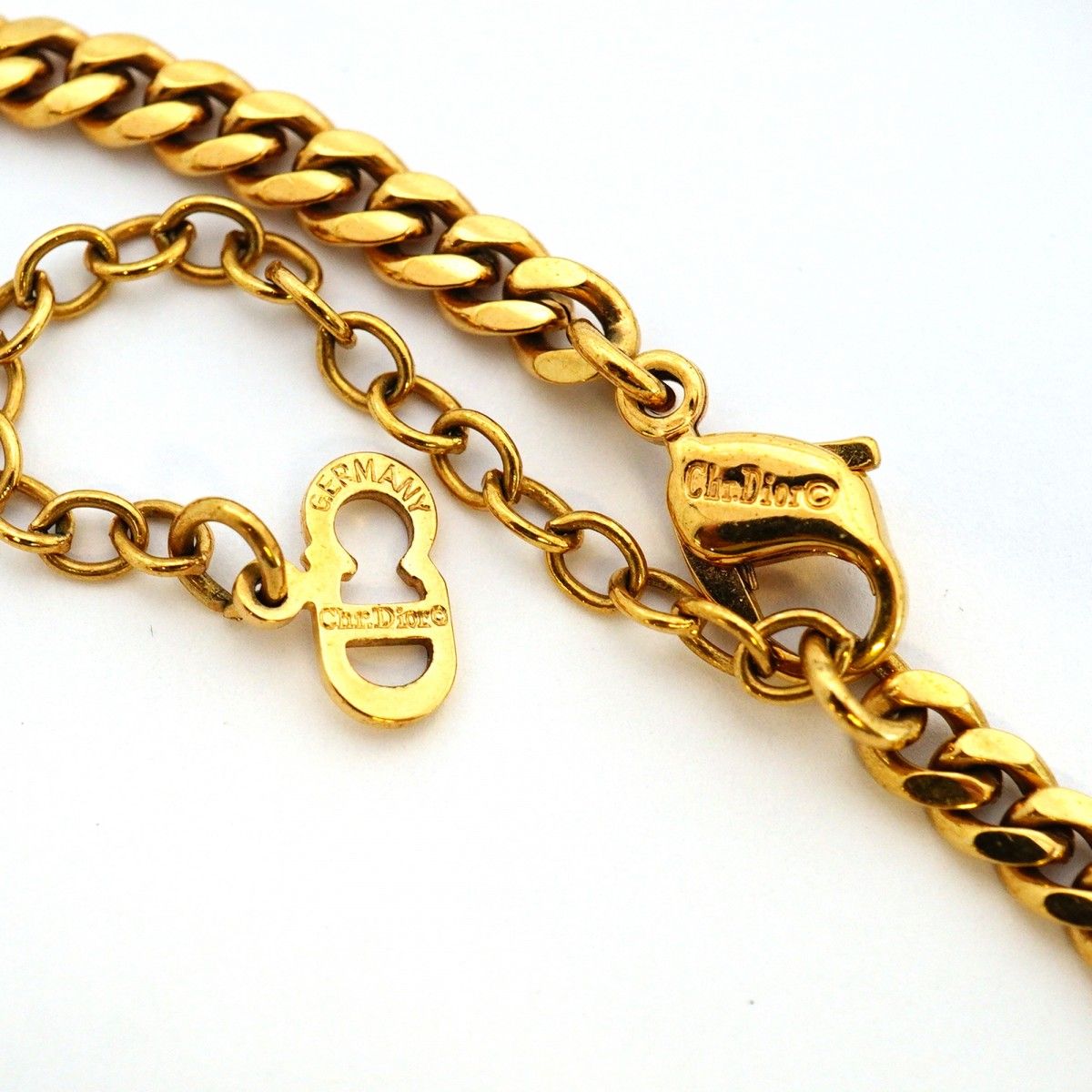Dior Necklace Gold Plated Rhinestone — view 4