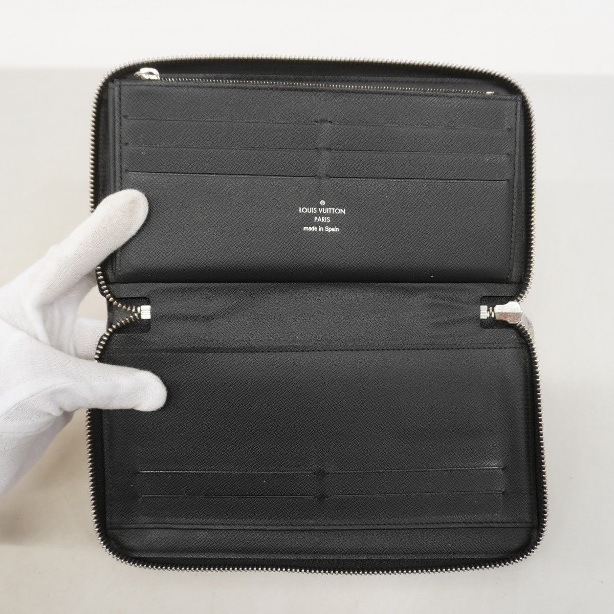 Louis Vuitton Wallet Damier Graphite Zippy Organizer NM Black Gray — view 3