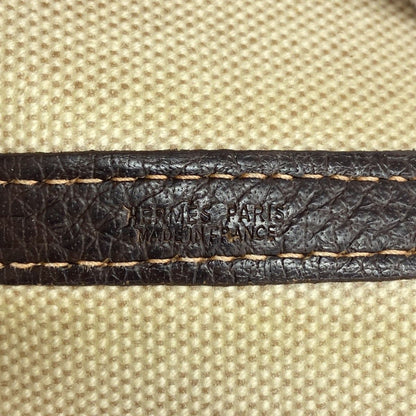 Hermes Tote Garden Party PM Toile Ash Brown Silver — view 5