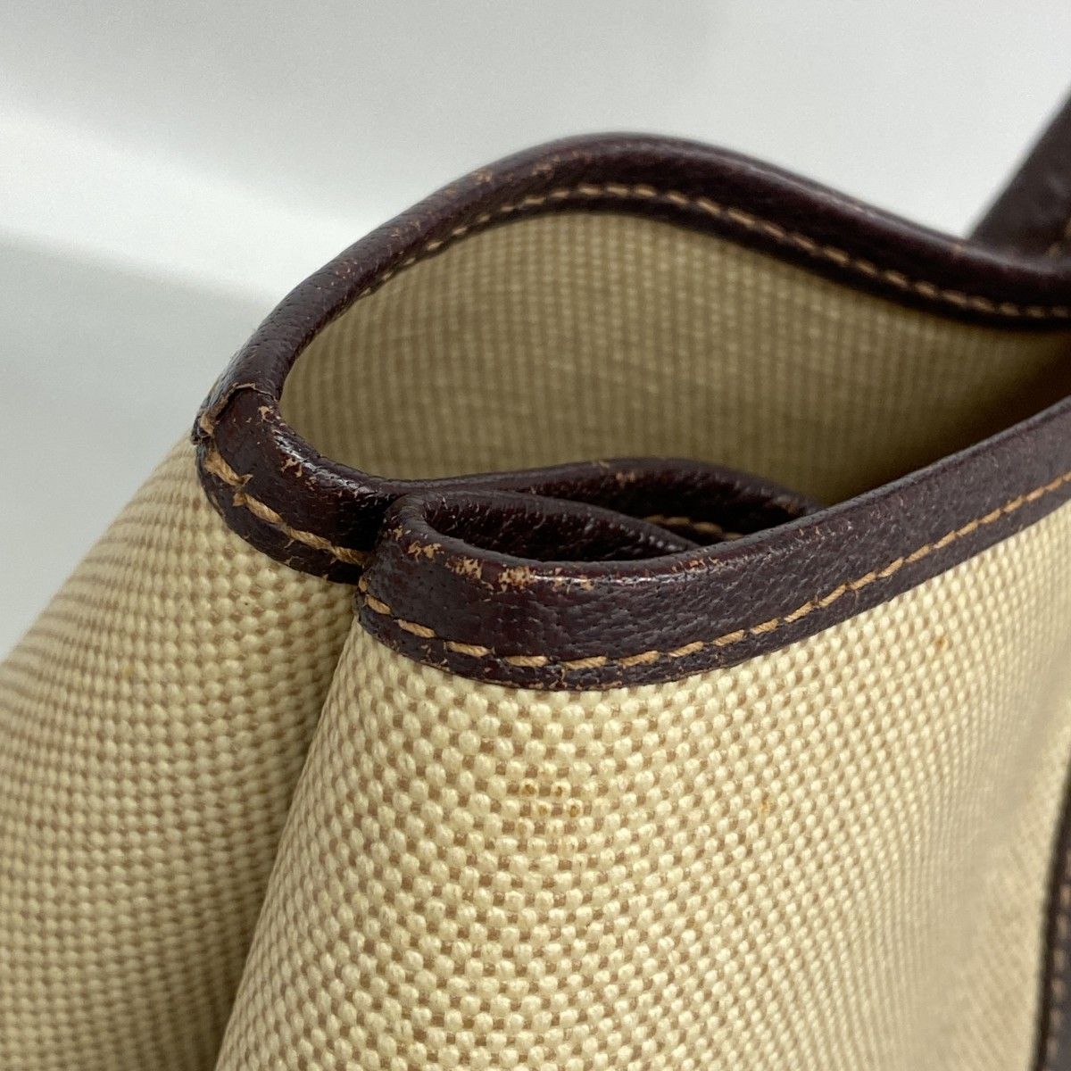Hermes Tote Garden Party PM Toile Ash Brown Silver — view 7