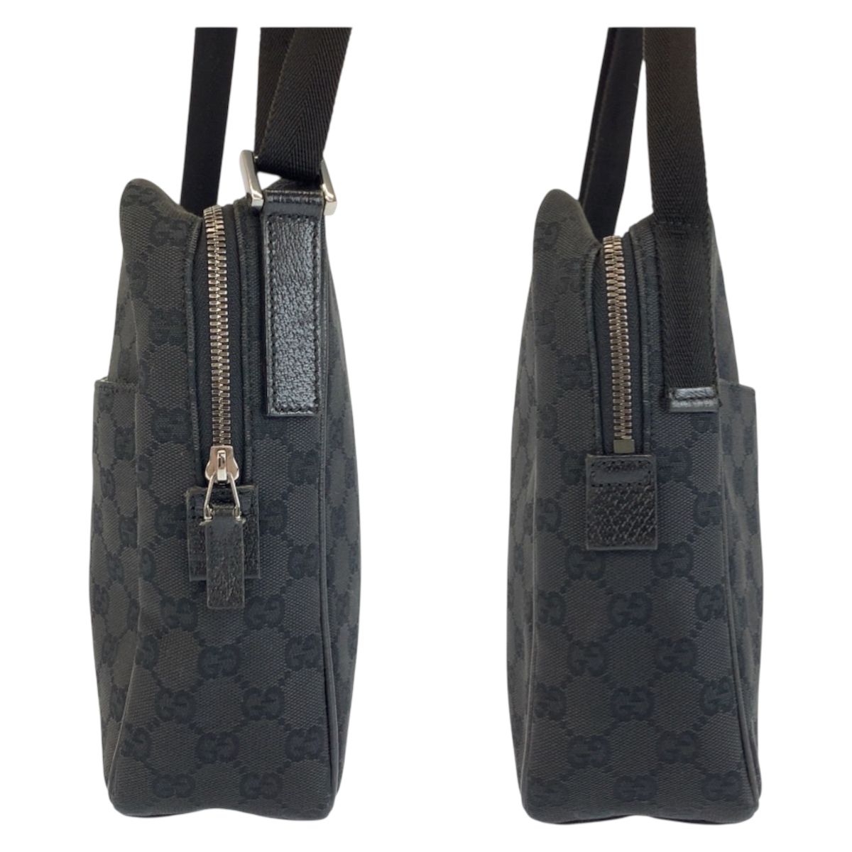 Gucci Black GG Canvas Shoulder Bag Pochette — view 6