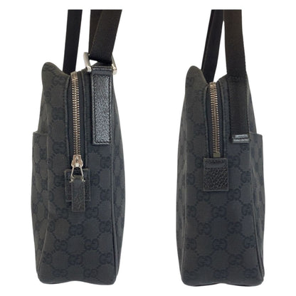 Gucci Black GG Canvas Shoulder Bag Pochette — view 6