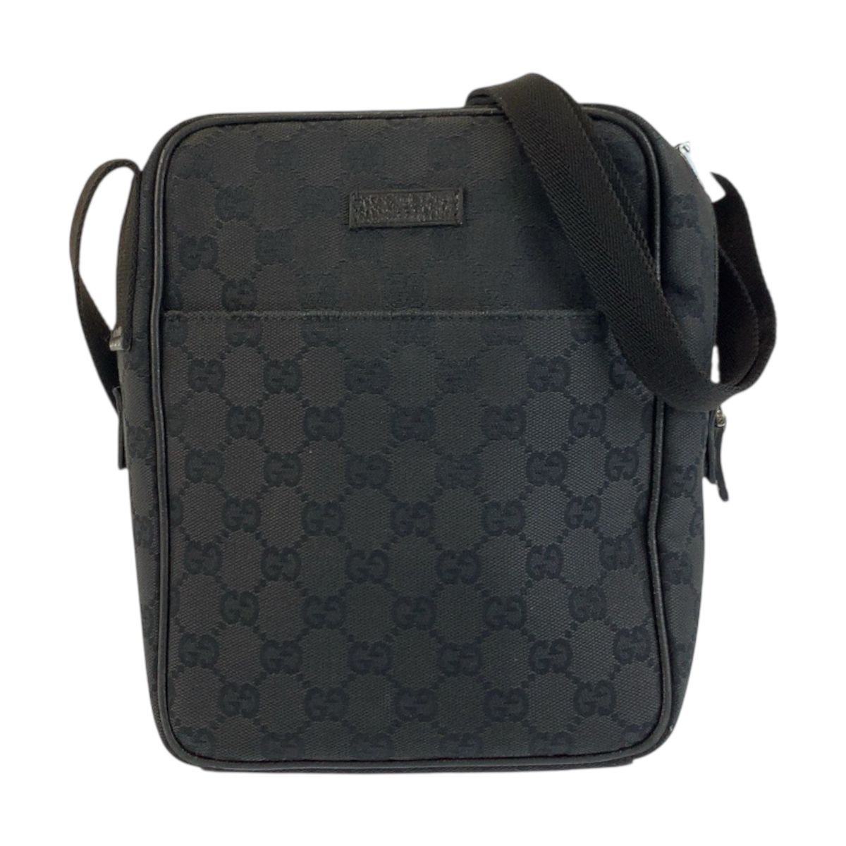 Gucci Black GG Canvas Shoulder Bag Pochette