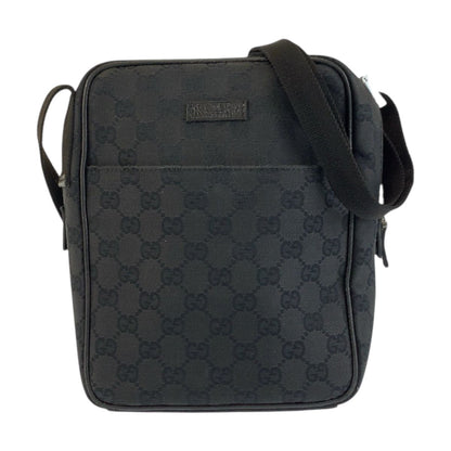 Gucci Black GG Canvas Shoulder Bag Pochette