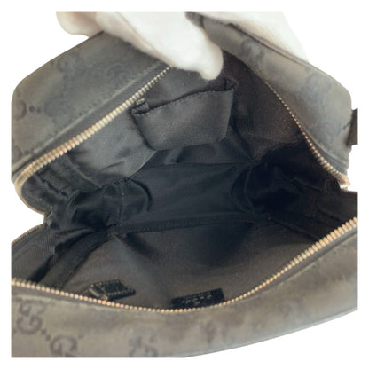 Gucci Black GG Canvas Shoulder Bag Pochette — view 7