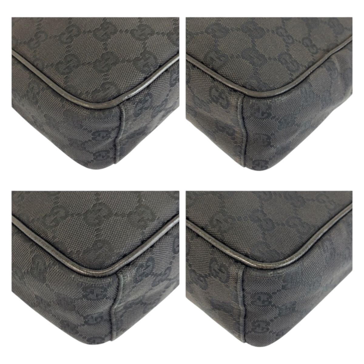 Gucci Black GG Canvas Shoulder Bag Pochette — view 4