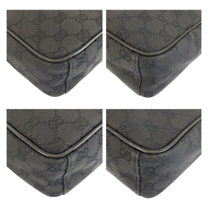 Gucci Black GG Canvas Shoulder Bag Pochette — view 4