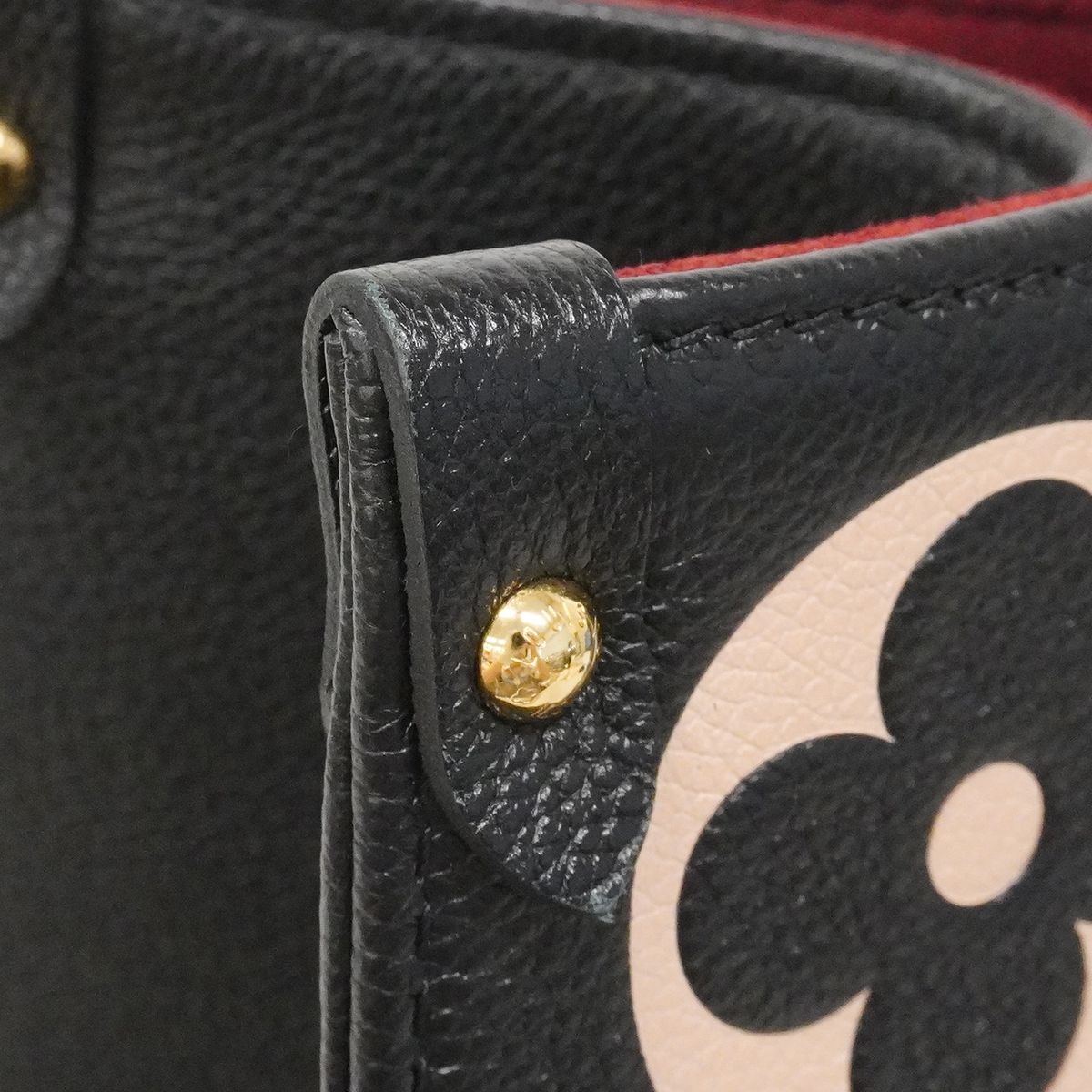 Louis Vuitton Tote Monogram Empreinte Bicolor On The Go Black Beige 2-Way — view 6
